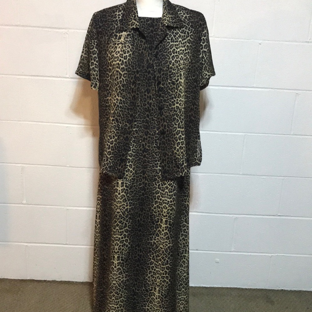 Virgo Leopard 2pc Maxi Dress